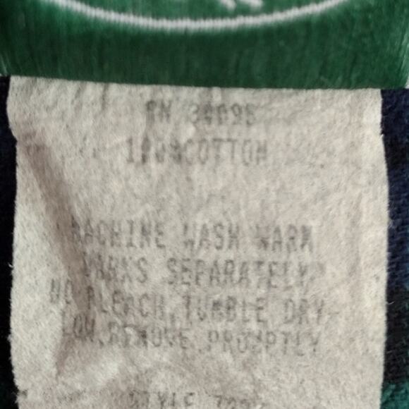 Faith Mountain Co. | Vintage Green & Blue Plaid Flannel Button-Down Jumper Dress - Picture 6 of 8